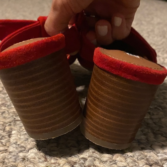 Chelsea & Violet Red Suede Mules - Picture 5 of 5